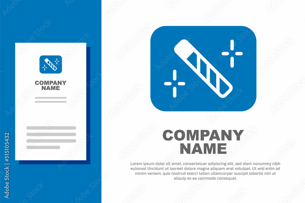 Obraz premium Blue Photo retouching icon isolated on white background. Photographer, photography, retouch icon. Logo design template element. Vector