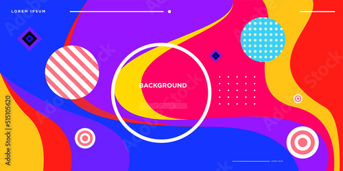 Vector Colorful pop art abstract background for banner and landing page