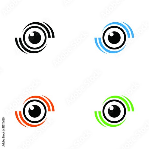 optic eye health logo vector