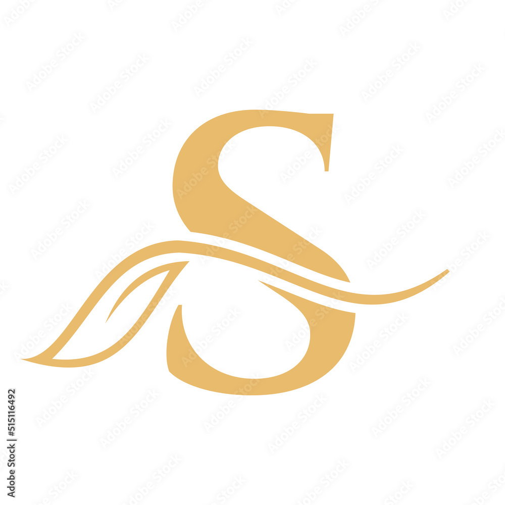 Letter S Beauty Flower Logo with Creative Concept Beauty, salon, Spa, Fashion and Yoga Sign Letter S Beauty Flower Logo with Creative Concept Beauty, salon, Spa, Fashion and Yoga Sign