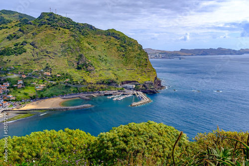 Panoramic view over Machico  Madeira island  Portugal