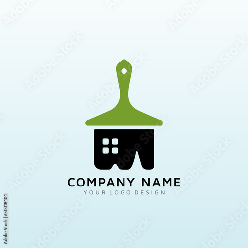 bring a brush real estate logo design
