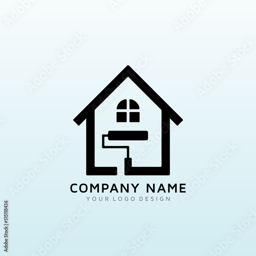 bring a brush real estate logo design