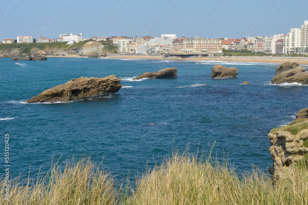 La Grande Plage de Biarritz et les rochers