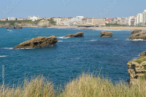 La Grande Plage de Biarritz et les rochers