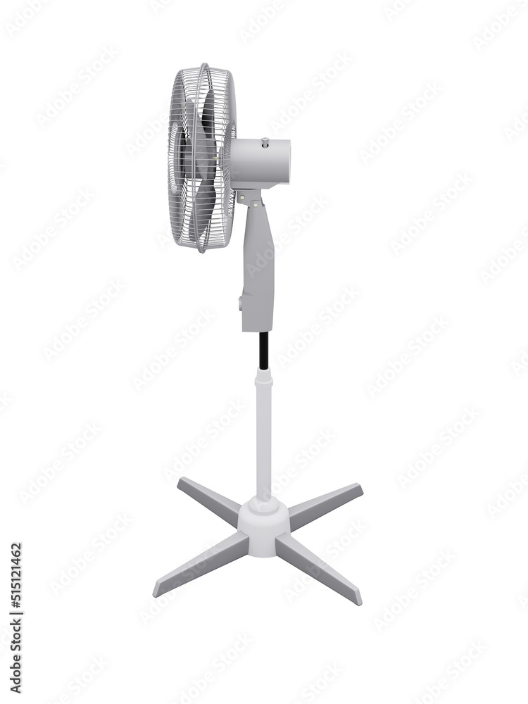 3D illustration of a white ventilator on a white background. 3D illustration of a white ventilator on a white background.