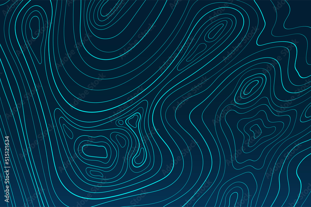 Fototapeta premium Abstract topographic contour in lines and contours.