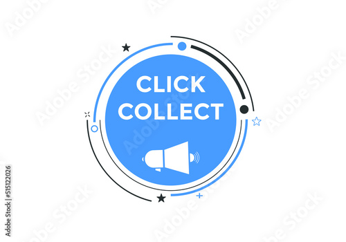 Click and collect label sign template. Digital marketing

