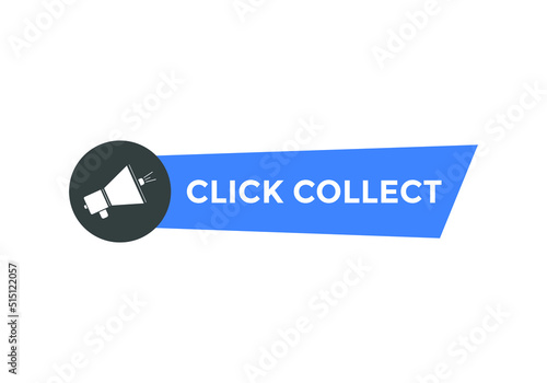 Click and collect label sign template. Digital marketing
