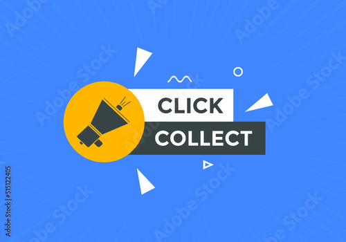 Click and collect label sign template. Digital marketing

