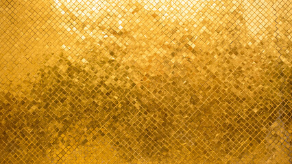 Gold tile mosaic wall glitter background texture Luxury and Elegant