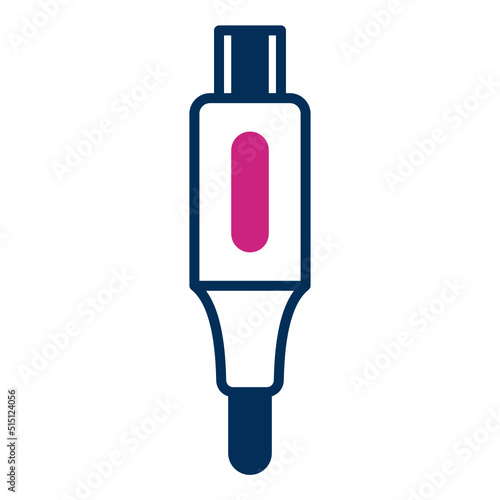 micro usb cable icon on transparent background