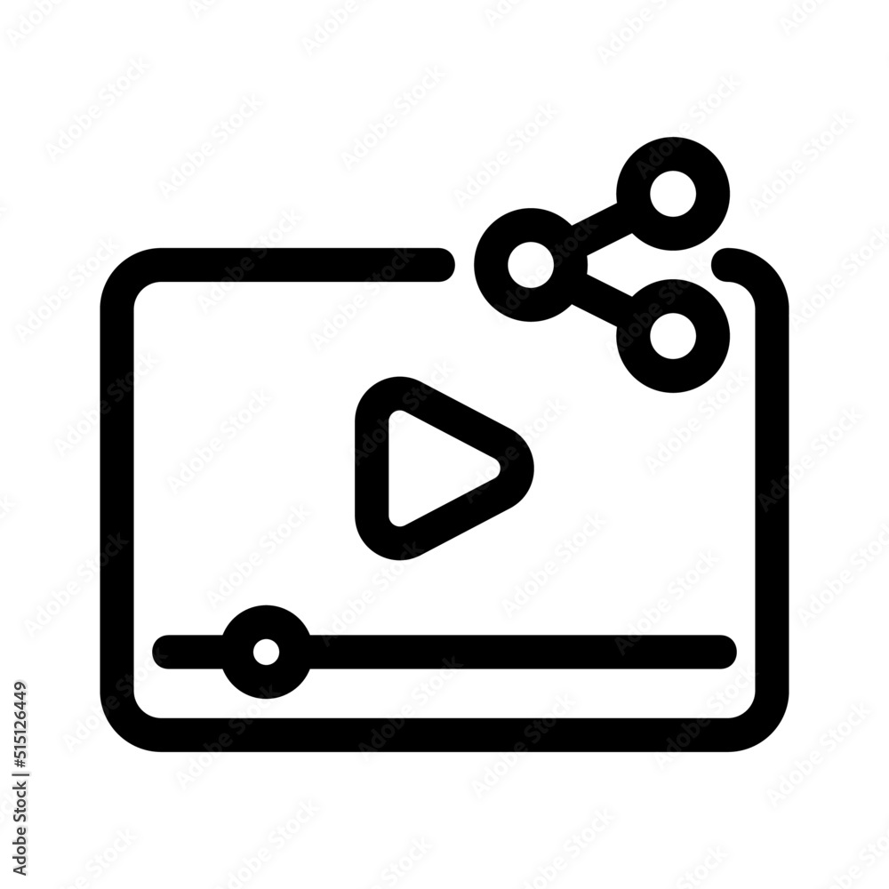 share video icon or logo isolated sign symbol vector illustration - high quality black style vector icons

