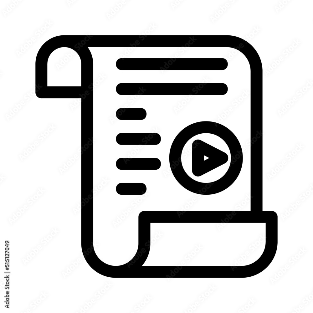 video script icon or logo isolated sign symbol vector illustration - high quality black style vector icons
video script icon or logo isolated sign symbol vector illustration - high quality black style vector icons