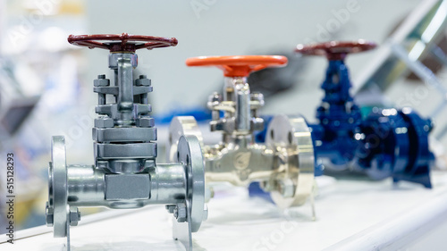 Cuadro en lienzo Closeup industry Auto shut-off valve on oil or gas pipe