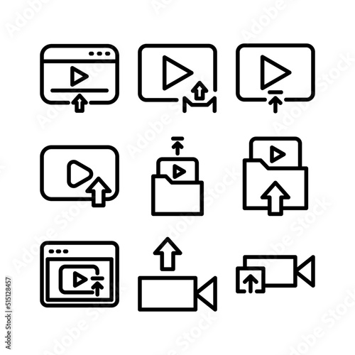 upload video icon or logo isolated sign symbol vector illustration - high quality black style vector icons
