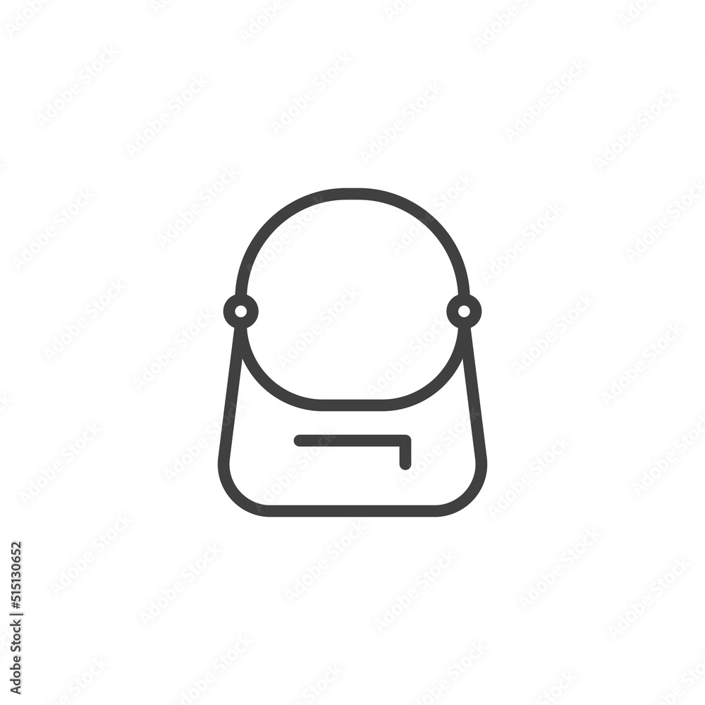 Stylish handbag line icon Stylish handbag line icon