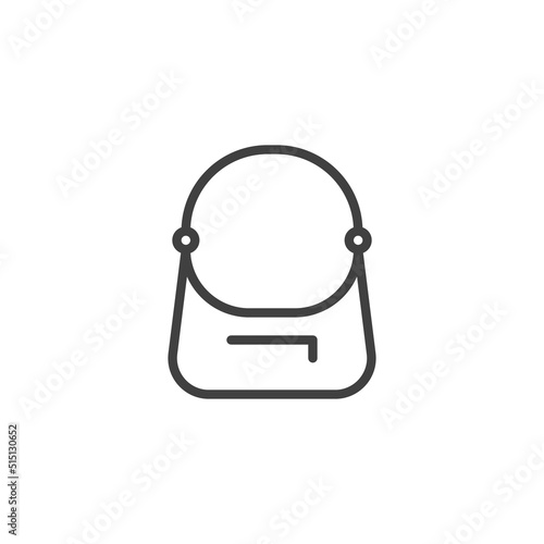 Stylish handbag line icon