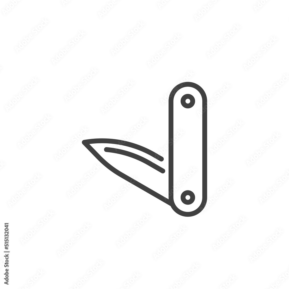 Pocket knife line icon Pocket knife line icon