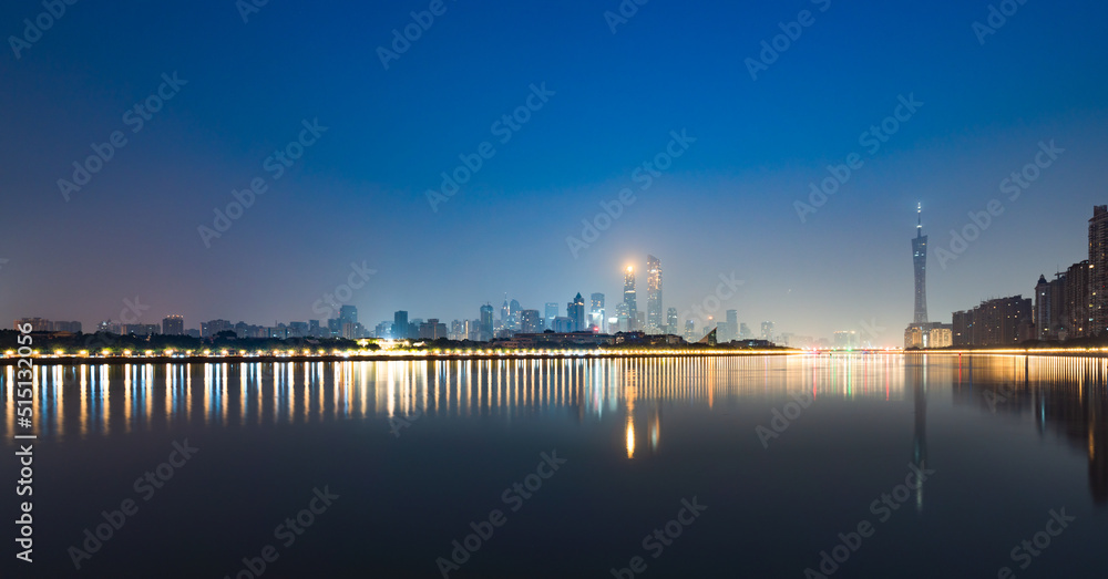 At midnight blues, Guangzhou city skyline At midnight blues, Guangzhou city skyline