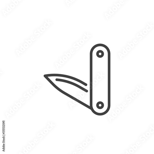 Pocket knife line icon