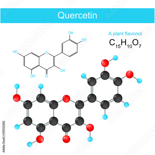 Quercetin. Structural chemical formula