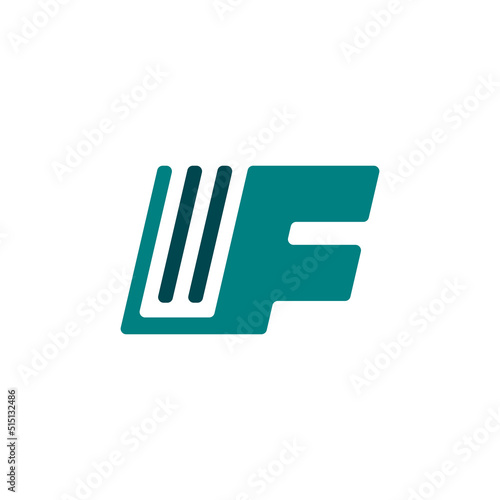 f letter book lettermark logo vector icon illustration