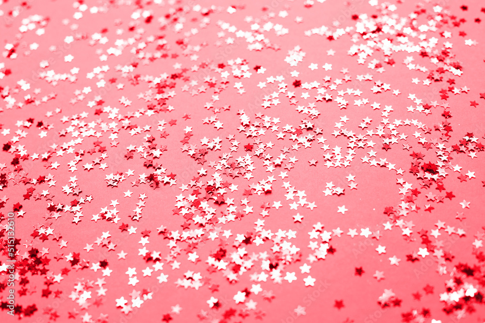 pink sparkles on a purple background. Festive backdrop for your projects.