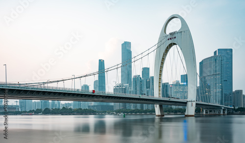 At sunset, Guangzhou Zhujiang New City Skyline