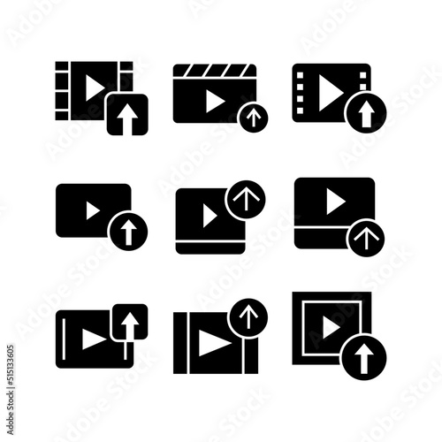 upload video icon or logo isolated sign symbol vector illustration - high quality black style vector icons

