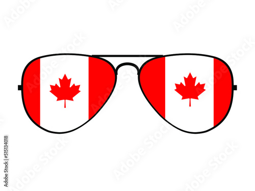 Canada Flag Sunglasses Vector Clipart