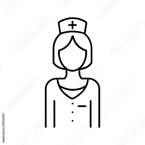 Black line icon for Nurse