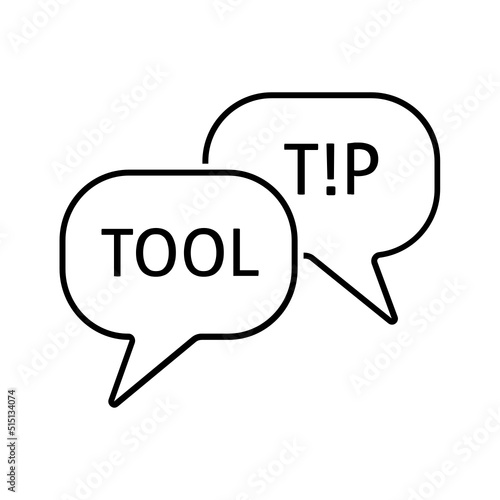 Black line icon for Tool tip