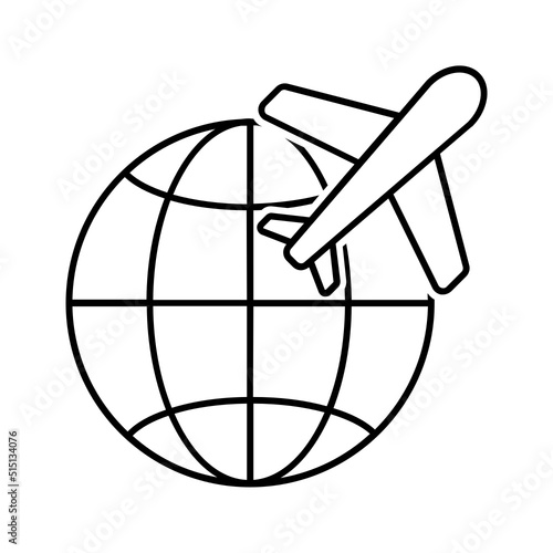 Black line icon for Travel