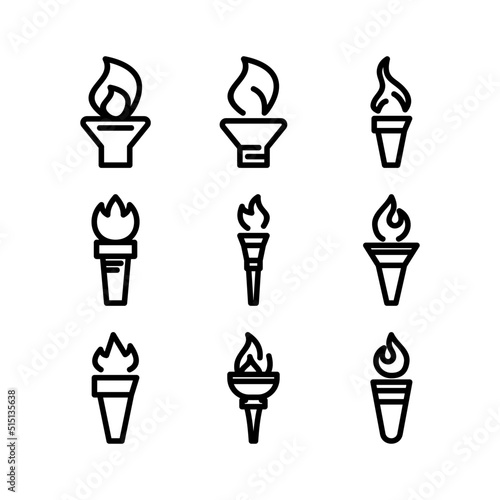 torch icon or logo isolated sign symbol vector illustration - high quality black style vector icons 