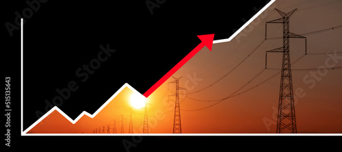 słupy energetyczne, wzrost cen za prąd, wzrost cen za energie elektryczną