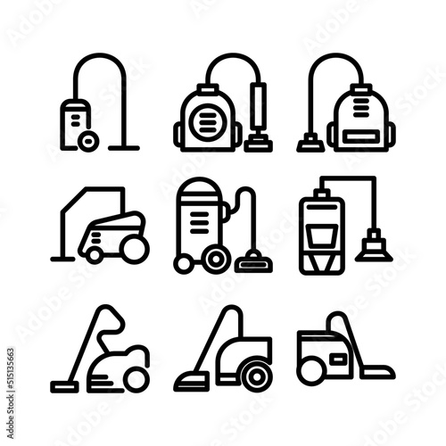 vacuum cleaner icon or logo isolated sign symbol vector illustration - high quality black style vector icons
