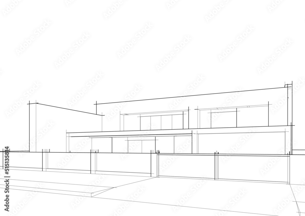 sketch of a house sketch of a house