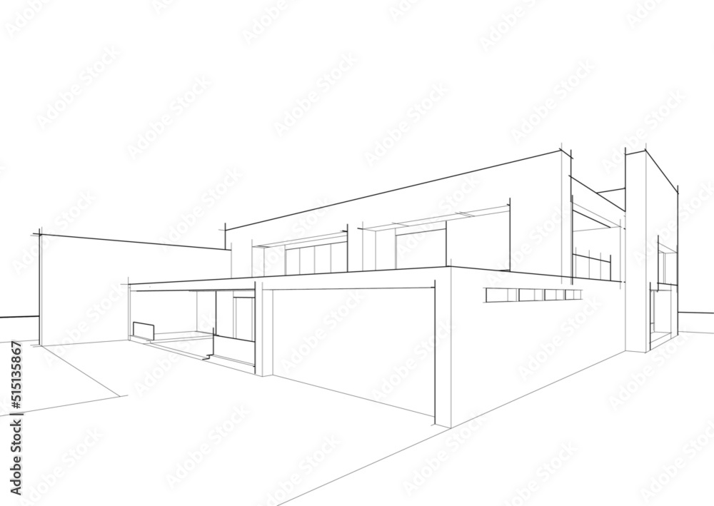 sketch of a house sketch of a house