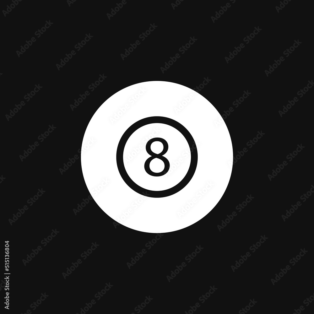 Billiard icon on grey background Billiard icon on grey background
