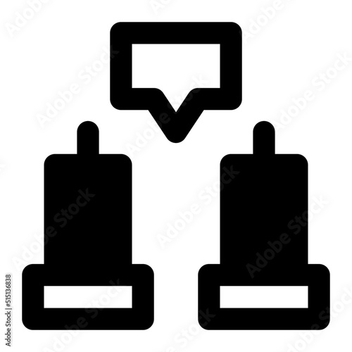 debate glyph icon