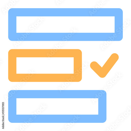 polling colored line icon