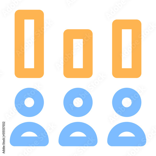 polling colored line icon