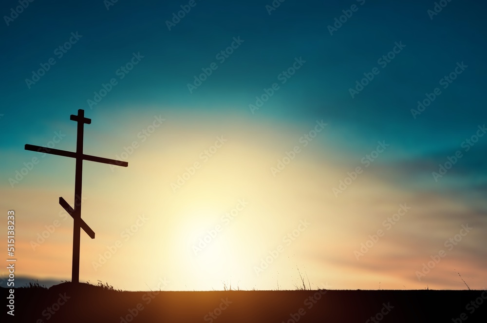 crucifixion jesus christ, wooden cross at sunset crucifixion jesus christ, wooden cross at sunset