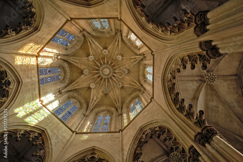 The square Founder's Chapel in Batalha Monastery, Portugal