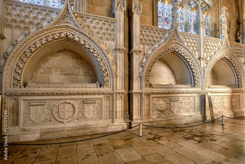 Photography Tombs of the four princes in Batalha monastery, Portugal