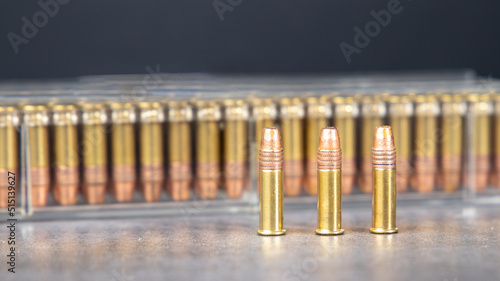 Fotografía Ammunition 22 lr for rifled weapons.