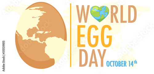 World Egg Day October 14 Banner Design
