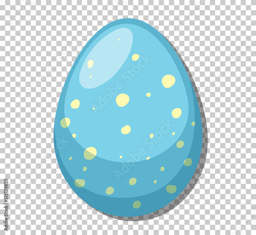 Isolated blue dinosaur egg