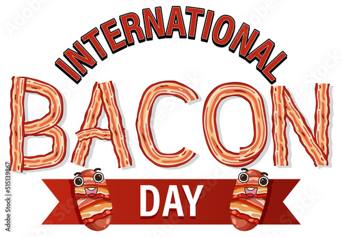 International bacon day poster template